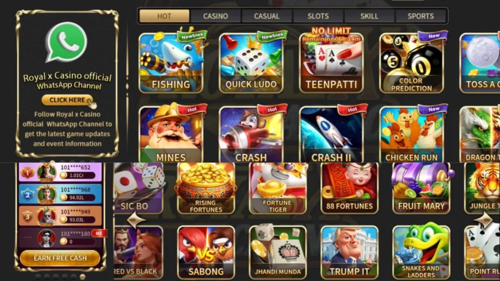 RoyalX casino Real Earning Game