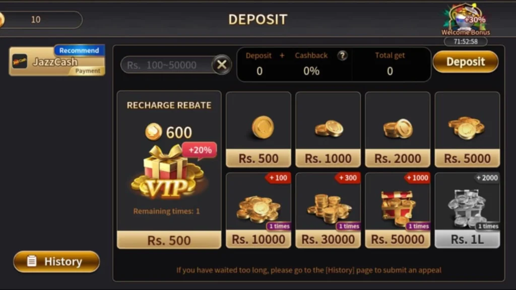Royal X Casino game Deposit